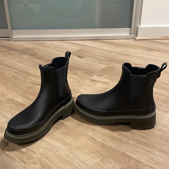 ブーツその他 HUNTER WOMEN Refined Chelsea Stitch Rain Boots Black WFS2100 Amazon.com | Hunter Footwear Women's Refined Chelsea Stitch